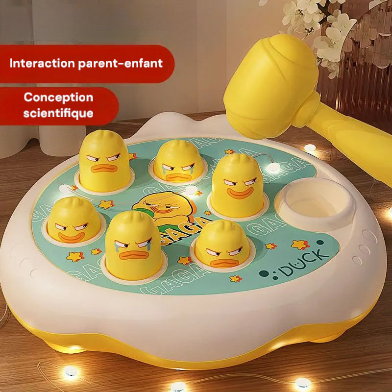 Jouet montessori canard, grenouille, cochon avec marteau