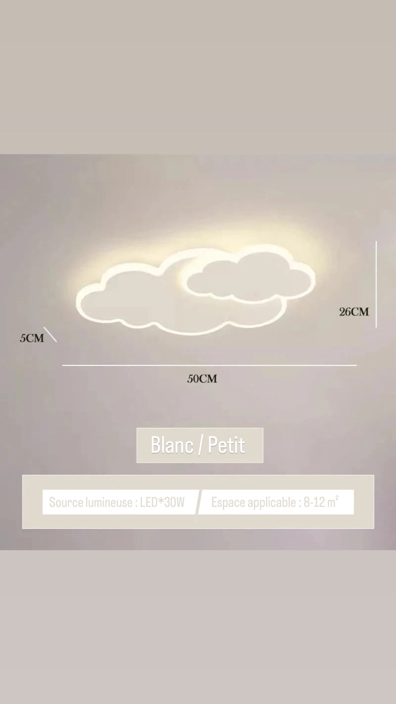 Plafonnier en forme de nuage