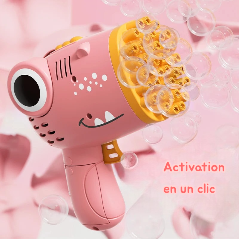 Pistolet à bulles dinosaure entièrement automatique
