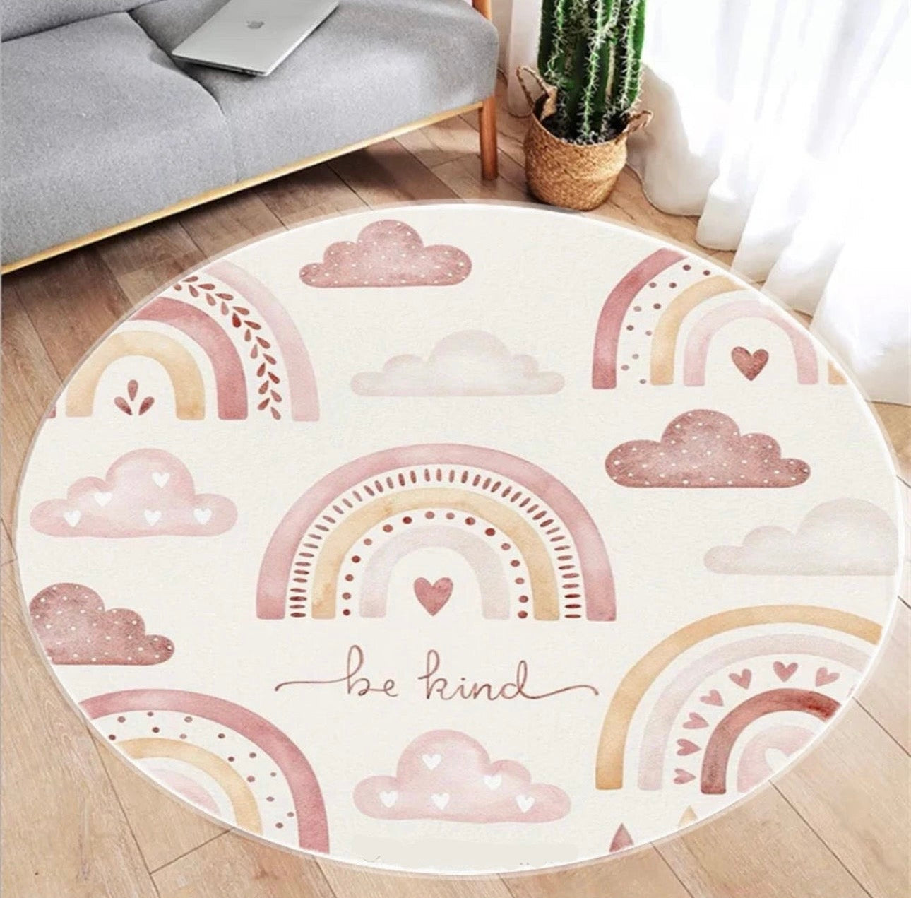 Tapis rond motif mignon