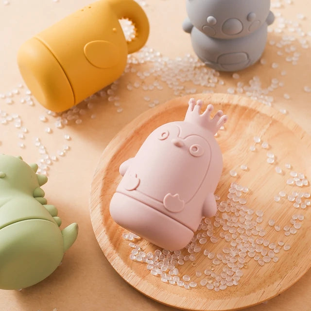 Jouets de bain en silicone mignons animaux
