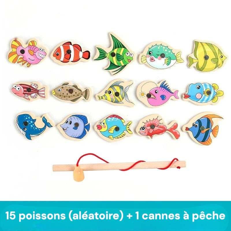 Jouets de pêche en bois montessori