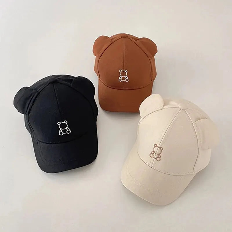 Casquette de baseball motif ours avec oreilles