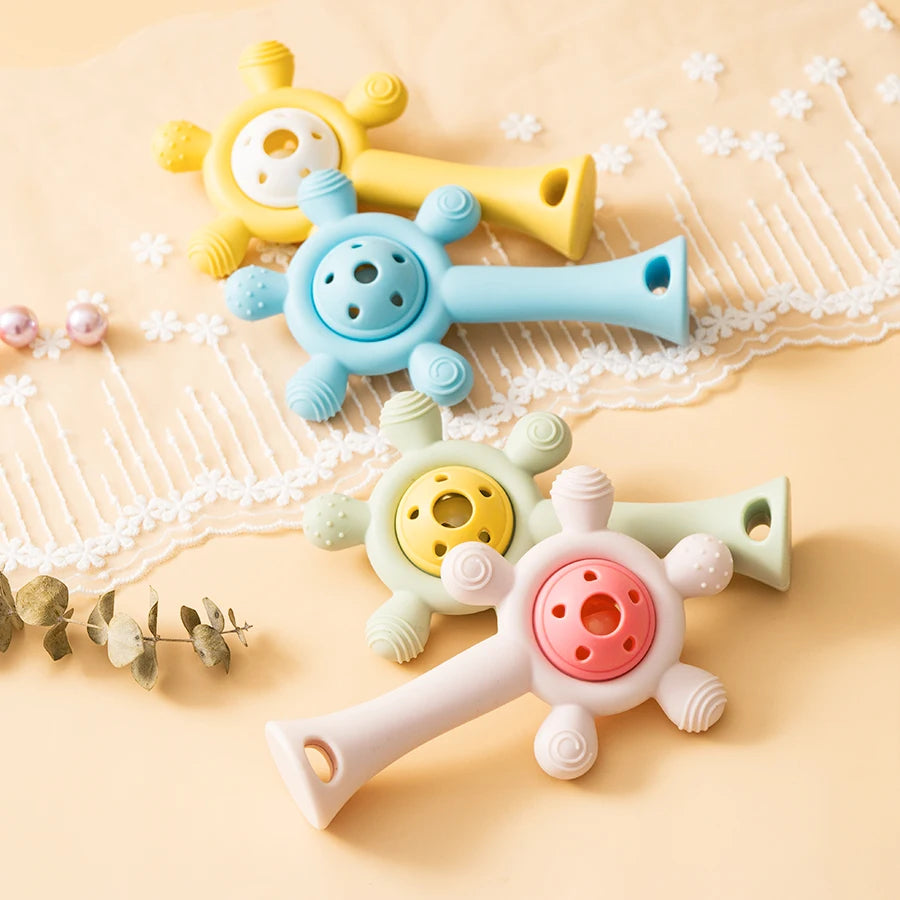 Anneau de dentition en silicone coloré