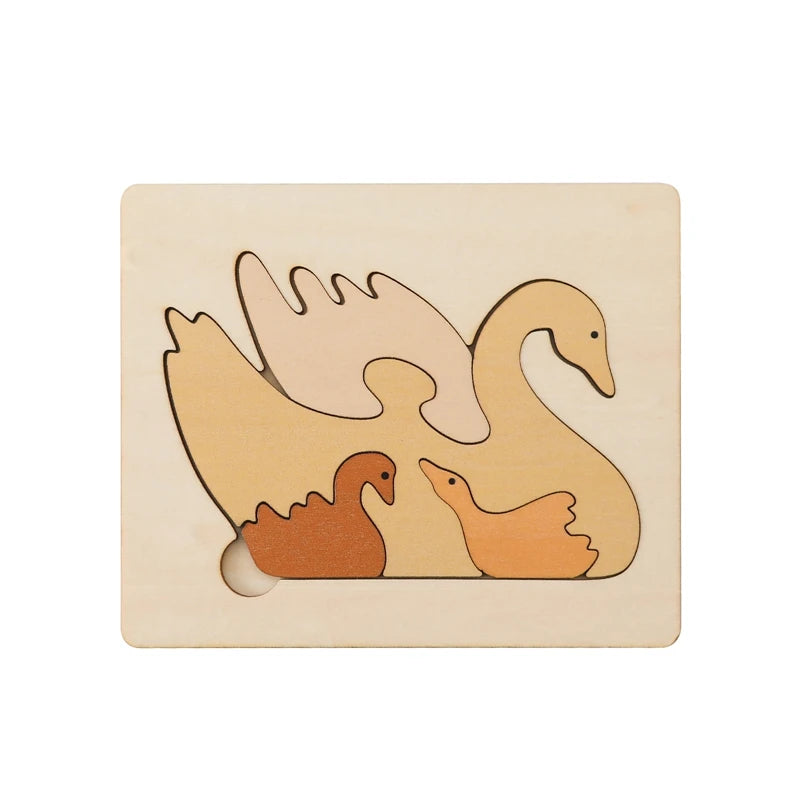 Puzzle 3D en bois, jouets cognitifs Montessori