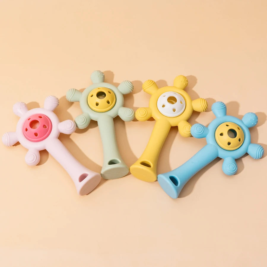 Anneau de dentition en silicone coloré