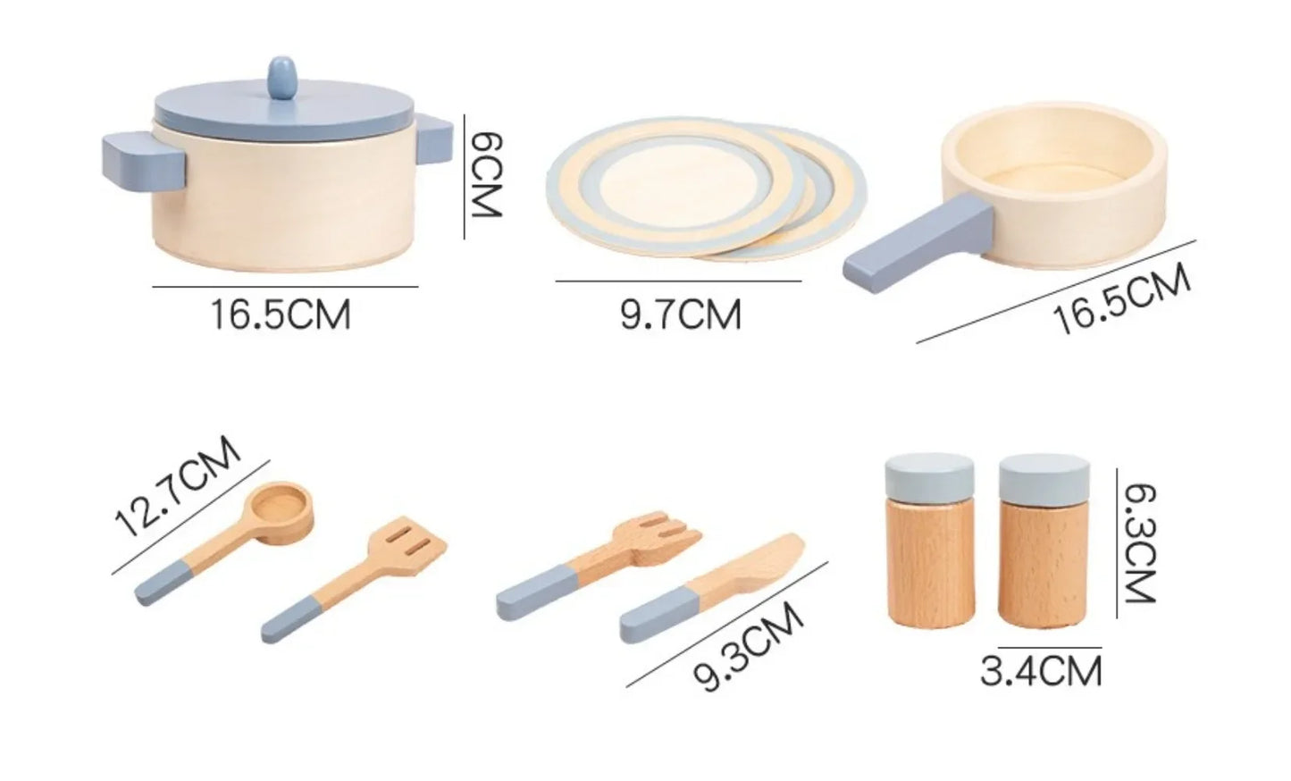 Mini jouets de cuisine en bois