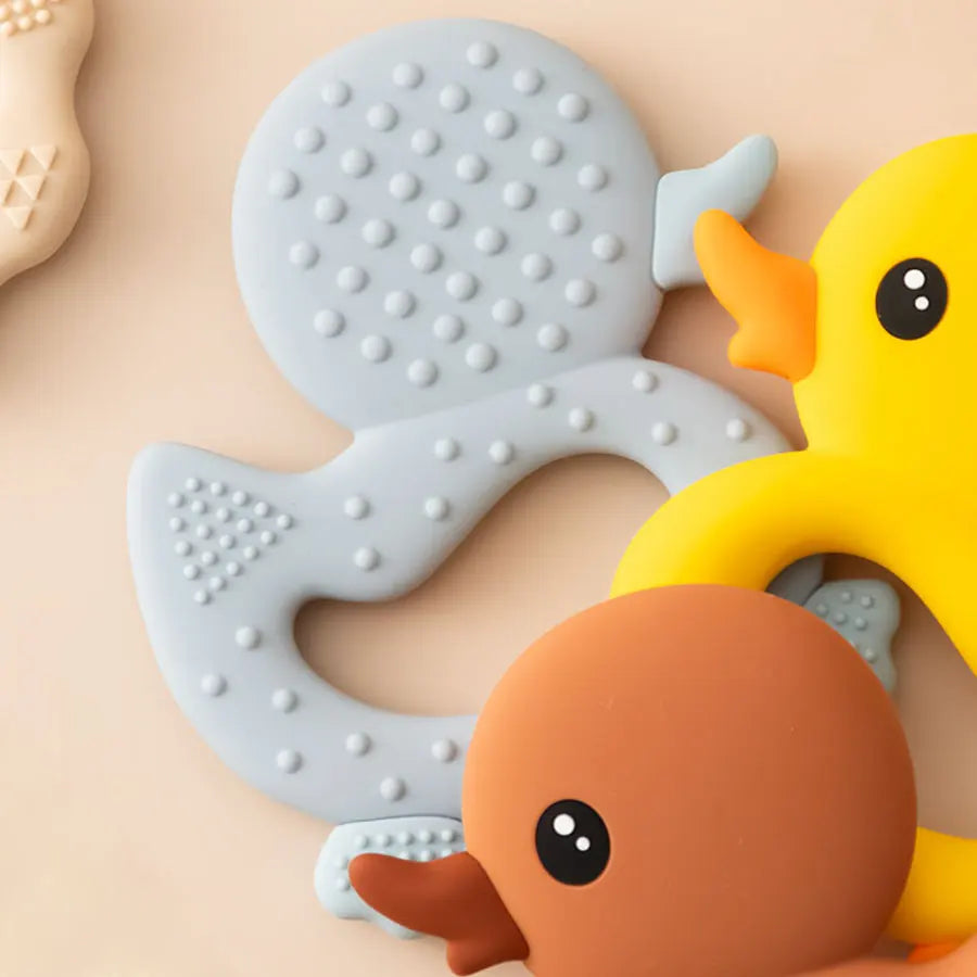 Anneau de dentition en silicone en forme de canard